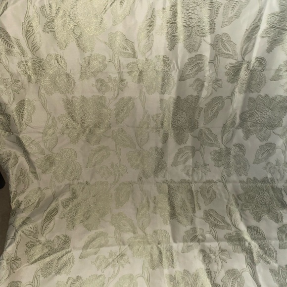 Pier 1 Imports Cream Sage Textured Paisley Grommet Elegant Curtain Panel 50x84” - Picture 4 of 11